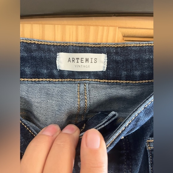 Artemis Vintage Blue Jeans Front Pockets Wide Leg Size 13/30 - Picture 3 of 9